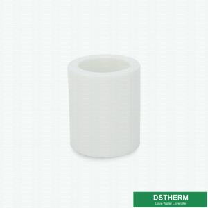 Round Head Code White PPR Plastic Water Pipe Fittings Coupler With Smooth Surface