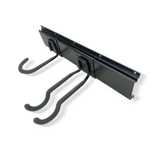 Garage Storage Metal Slatwall Panels Black Color With Hooks And Screws