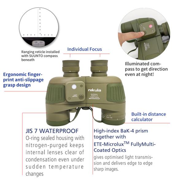 7x50 Binoculars for Bird Watching, Hunting, Outdoor Sports Quality Performance Water