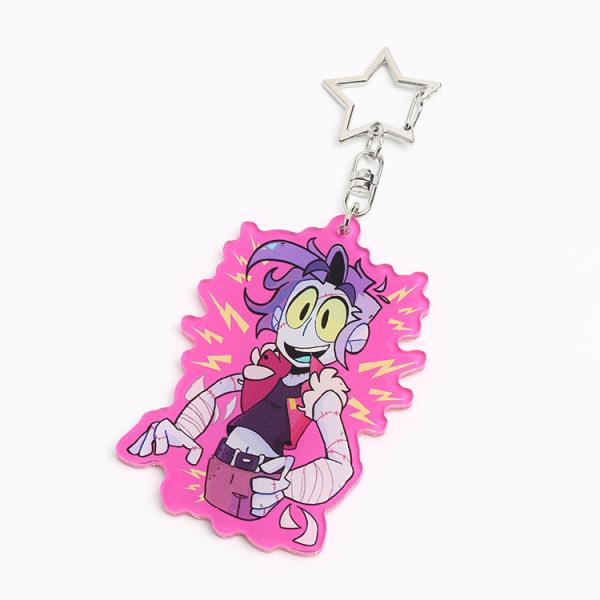 Quality Eco-Friendly custom anime plastic key chain with Non-clear edge acrylic key chain wholesale
