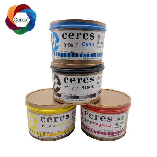 Quality MSDS Ceres Pantone UV Offset Ink CMYK Paper Plastic Cups Printing Ink wholesale