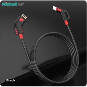 Hishell Multicolor 3A Mobile Phone Charging Cable Type C TPE ABS L Shaped