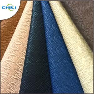 China Strong Teal Faux Leather Material Rolls Padded Comfortable Touching Feeling on sale