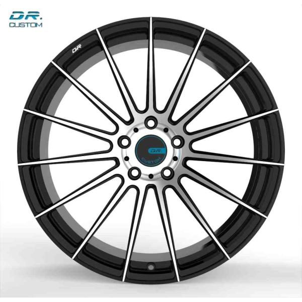 Quality 5-114.3 24 Inch Alloy Wheels Gloss Black 6061 T6 1 Piece Rims wholesale