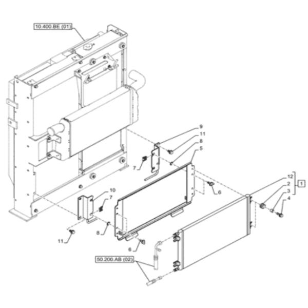 KHR13071 CX130 CX160 CX210 CX250 CX300 CX490 Condenser For Excavator Parts