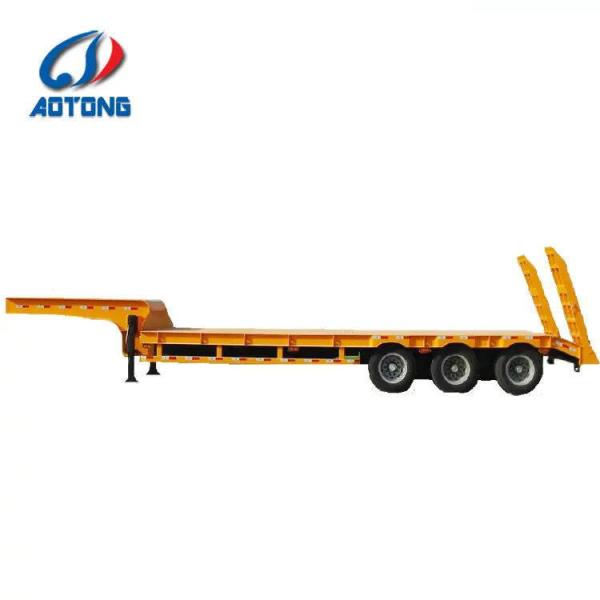 Lowboy Trailers for Excavator Carrier Dual Line Braking System Optional FUWA BPW