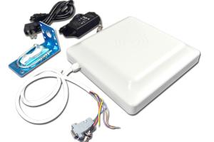 Cheap Plastic 6M Long Range UHF RFID Reader RS485 Wiegand Interface With Trigger for sale
