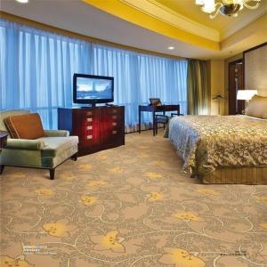 Bedroom Nylon Polyester Carpet / Long Lasting Carpet Embroidered Design
