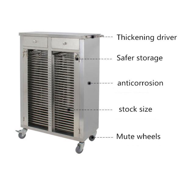 Double Row Medical Record Cabinet Clip Cart Thick 760 * 580 * 1000mm Size
