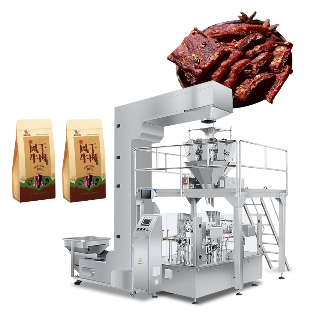 New Efficient Automatic Multi-Function Plastic Pouch Packing Machine For Food Juice Coffee Filling & Labeling Capping Gearbox