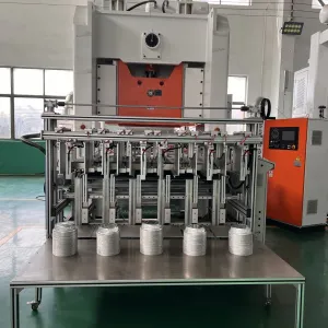 China Fully Automatic LK-T80 Aluminum Foil Plate Making Machine For Disposable Cutlery on sale