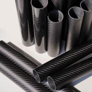 High Strength Carbon Fiber Tube 25mm OD Round 3K Twill-Weave for UAV