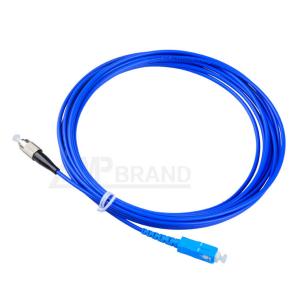 China PVC Armored Fiber Optic Jumper SC-FC Singlemode G657A1 9/125 Simplex Blue Cable on sale