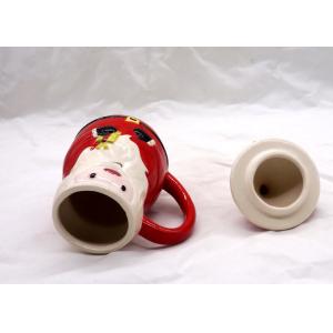 400ml Capacity 3D Ceramic Mug Cartoon Santa Claus Animal Snowman Design With Cap