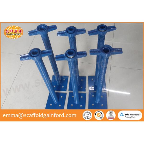 Painted 780mm Q235 adjustable steel base jack hollow screw jack for Thailand ring lock scaffold projects