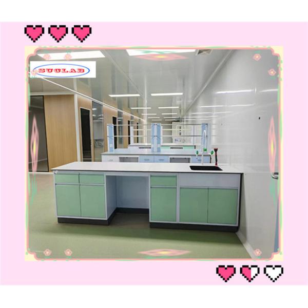 Quality Cold-rolled Steel Frame Chemistry Lab Furnitures with Glass Shelf wholesale