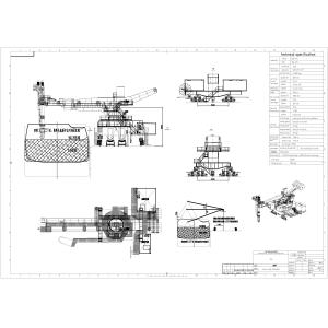 Port Carbon Steel Mobile Screw Ship Unloader 500 T/H - 1500 T/H