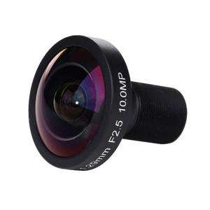 1/2.5" 1.29mm 10Megapixel M12x0.5 mount 185degree Fisheye Lens, 4K fisheye lens