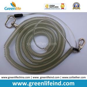 Heavy Duty High Pulling Wire Inside Plastic Spring Coiled Lanyard