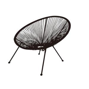 Stackable K.D. Steel Rattan Chair With Powerful Capacity 250 Lbs