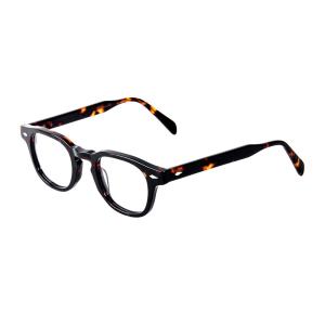 Tortoiseshell Round Acetate Glasses Frame With Optical Frame