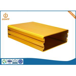 Golden Anodized Aluminum Extrusion Processing Electronic Enclosure