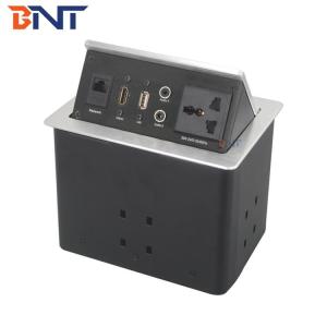high quality hydraulic gas pop up desktop power and date socket
