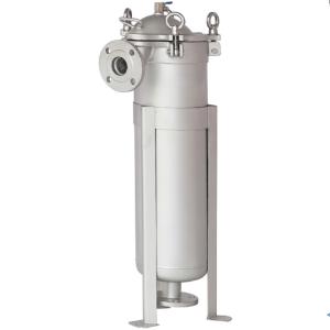 SUS304 316L SS PP Filter Bag Housing 4 Solvent With BSP Flange type