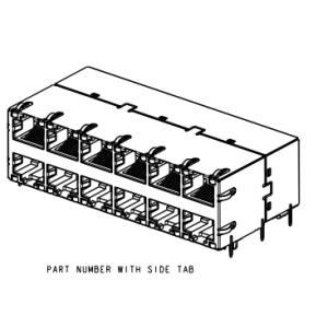 China 2x6 Gigabit RJ45 ICMs with LED Options Bel Fuse 1840860 Series on sale
