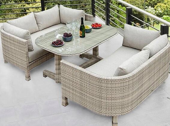 Quality Poly Rattan patio Backyard Sofa sets Leisure Aluminium Outdoor Garden wicker sofa wholesale