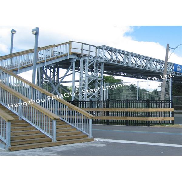 UK Standard Assembled Temporary Pedestrian Steel Bailey Bridge Public Transportation