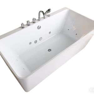 Acrylic Freestanding Bathtub with Anti-slip Bottom 5-year Structural Warranty