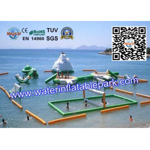 Cool Inflatable Floating Water Park for Lake , Promotion Family Resort With