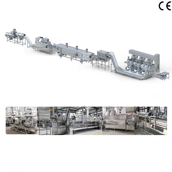 1000kg/h-2000kg/h Sesame and Peanut Coating Frying Machine Fried Corn Nuts