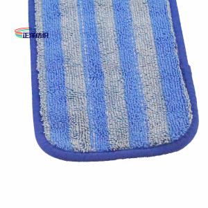 5"X18" Microfiber Wet Mop Pads Blue Stripe Floor Cleaning Mop Head