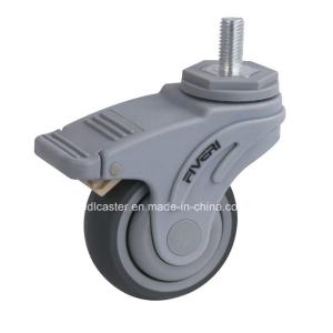 Ball Bearing 3 95kg Threaded Brake TPR Caster K5413-736 Ideal for Caster Applications