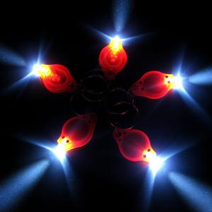 Multifunctional LED Keychain Flashlight Micro Size Design For Stroller Leash