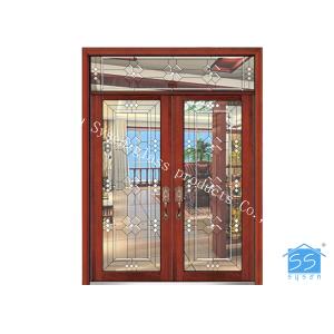 Decorative Sliding Glass Door Privacy Sound Proof Rectangle Square Glass