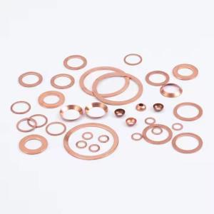Assorted Solid Copper Crush Washers Seal Flat Head Ring Washers Set