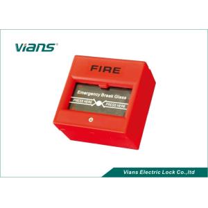 Red Break Glass Emergency Call Point , Emergency Door Release Button