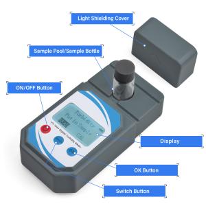 Portable Digital Turbidity Meter 0-1000 NTU Automatic Calibration