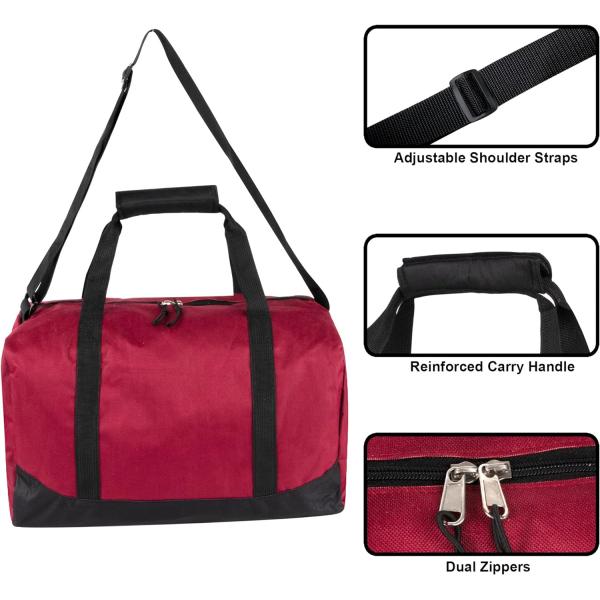 30 Liter 17 Inch Canvas Weekender Overnight Bag Travel Carry On Shoulder Bag Tote