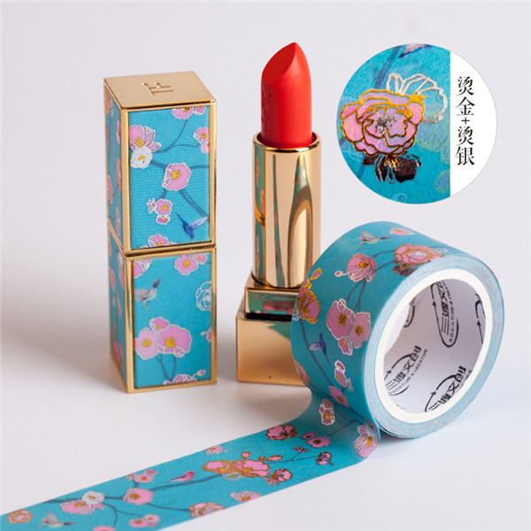 Beautiful lipstick box packaging special tape,Printed washi tape, Viscosity