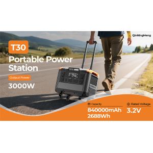 LCD Display 3000W 2688Wh LiFePo4 Portable Solar Power Station with Pure Sine Wave Inverter MPPT Controller and EU US Plug Types