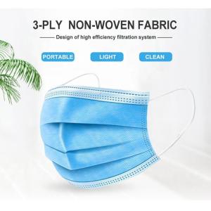 3 Layer Disposable Earloop Face Mask Nonwoven Non - Irritating High Filtration