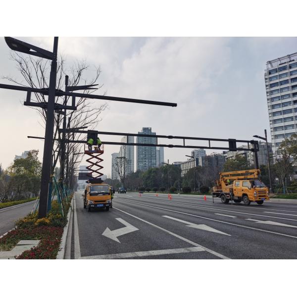 Two Chord Overhead Sign Structures 14 Foot 12 Foot 10 Foot Galvanized Pole Hot Dipped