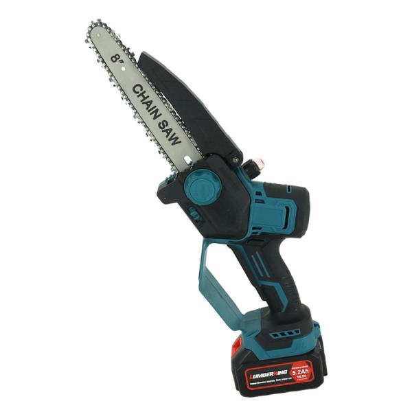 8-Inch Yellow Electric Chain Saw China-Made Lithium Power Source For DIY