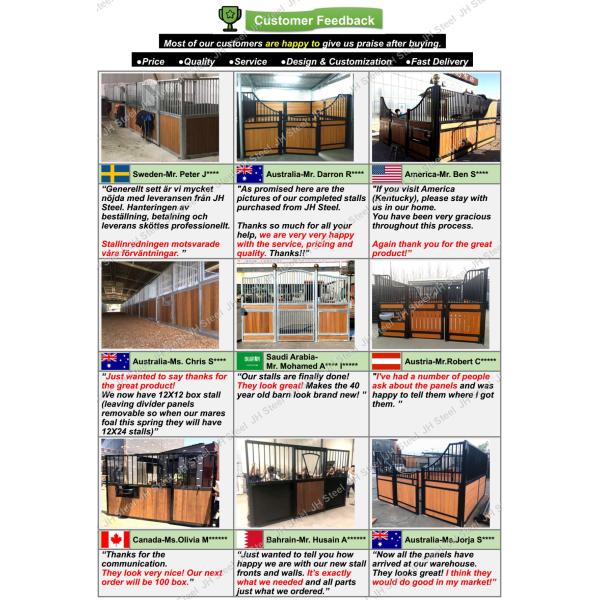 High Quality European Style Stables Galvanized Bamboo Filling Permanent Stables