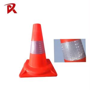 PVC Orange Safety Cones 0.65KG Reflective Warning Cone 45cm