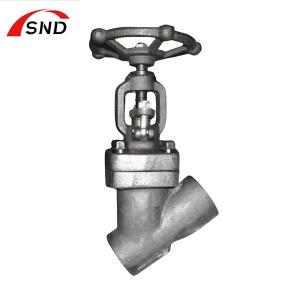 OEM Forged Steel Y Type Check Valve Internal Thread Flanged Connection